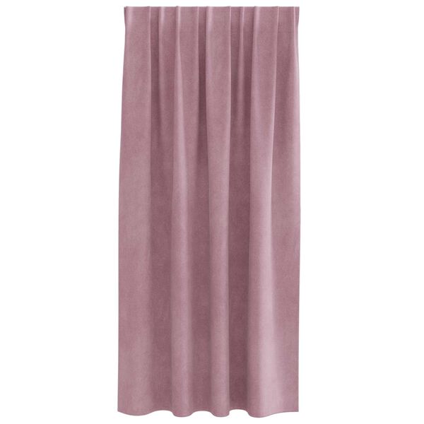 vidaXL Rideaux occultants 2 pcs Rose fonc&eacute; 140 x 175 cm Velours