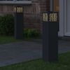 vidaXL Lumi&egrave;re de chemin LED solaire 2 pcs Anthracite