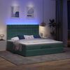 VidaXL Cadre de lit ottoman avec matelas vert fonc&eacute; 180x200cm velours