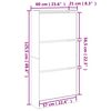 vidaXL Armoire &agrave; chaussures blanc 60x21x125,5 cm bois d'ing&eacute;nierie
