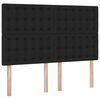 vidaXL Lit avec rangement et LED avec LED Noir 140 x 200 cm Polyester