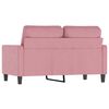 vidaXL Canap&eacute; &agrave; 2 places Rose 120 cm Velours