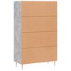 vidaXL Buffet haut gris b&eacute;ton 69,5x31x115 cm bois d'ing&eacute;nierie
