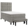 vidaXL Sommier &agrave; lattes de lit et matelas Gris clair 90x190 cm Velours