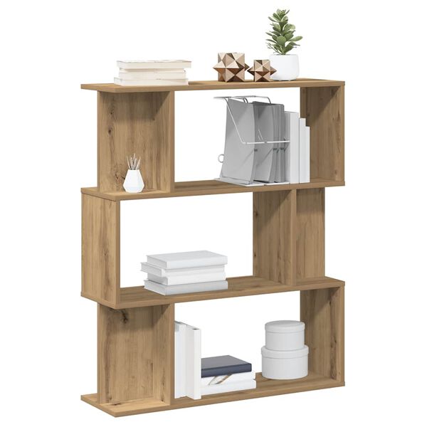 vidaXL Biblioth&egrave;que ch&ecirc;ne artisanal 80x24x96 cm bois d'ing&eacute;nierie