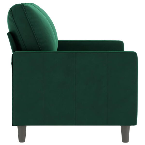 vidaXL Canap&eacute; &agrave; 2 places Vert fonc&eacute; 120 cm Velours