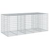 vidaXL Panier gabion avec couvercle 250x100x100 cm fer galvanis&eacute;
