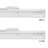 vidaXL Glissi&egrave;re de tiroir 63 pcs Blanc Acier