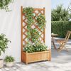 vidaXL Jardini&egrave;re avec treillis marron bois massif de sapin