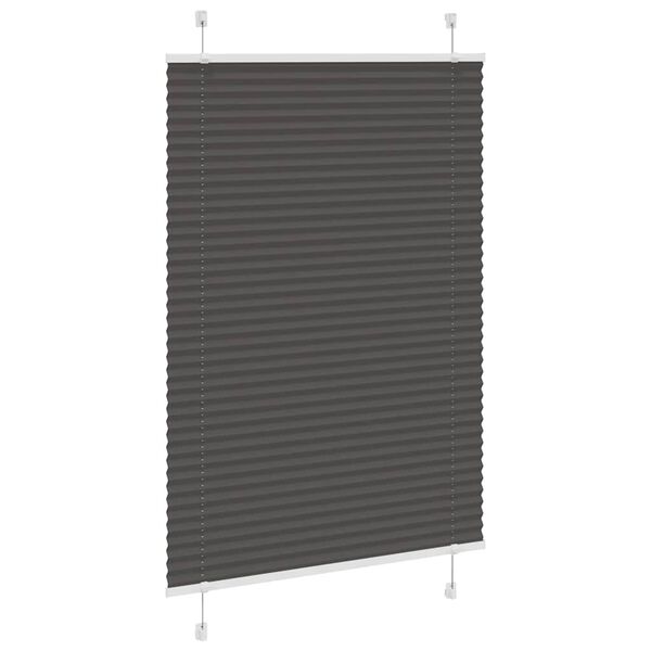 vidaXL Store pliss&eacute; noir 90x100 cm largeur du tissu 89,4 cm polyester