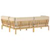 vidaXL Ensemble de Canap&eacute;s Uni 4 pcs Beige Bois d'Acacia Massif