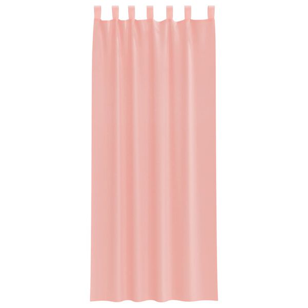 vidaXL Rideaux en voile avec passe-tringles 2 pcs rose