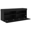 vidaXL Meuble TV mural Ch&ecirc;ne noir 100 x 30 x 40 cm Bois d'ing&eacute;nierie