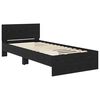 vidaXL Cadre de lit Ch&ecirc;ne noir 90 x 190 cm Bois d'ing&eacute;nierie