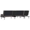 vidaXL Canap&eacute;-lit en forme de L gris 255x140x70 cm similicuir