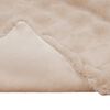 vidaXL Couverture en Fourrure de Lapin Synth&eacute;tique 4 pcs Beige