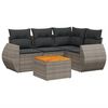 vidaXL Salon de jardin 5 pcs avec coussins gris r&eacute;sine tress&eacute;e