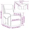 vidaXL Fauteuil inclinable Cr&egrave;me 66.5 x 94 x 101.5 cm Polyester
