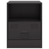 vidaXL Table de chevet noir 34,5x39x44 cm acier