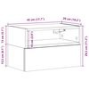 vidaXL Tables de chevet murales 2 pcs sonoma gris 45x26x28,5 cm