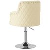 vidaXL Chaise &agrave; manger Cr&egrave;me Tissu