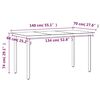 vidaXL Ensemble &agrave; manger de jardin avec coussins 7 pcs Noir