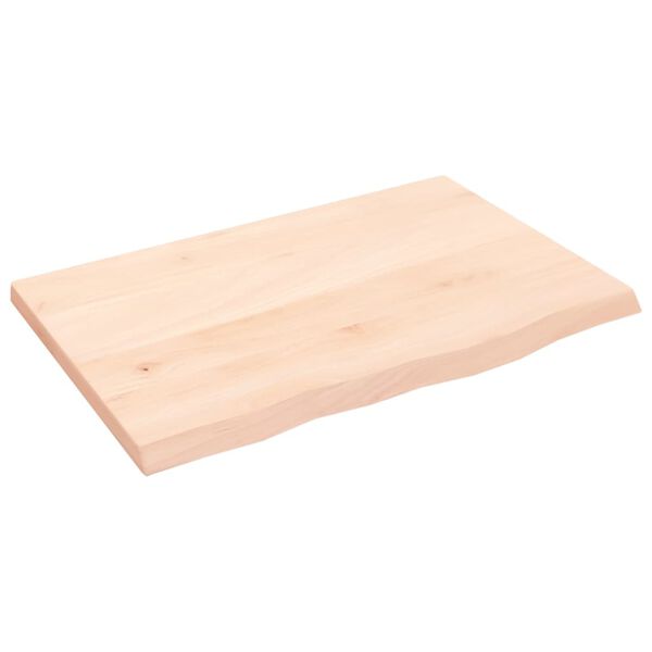 vidaXL Comptoir de salle de bain 60x40x2 cm bois massif non trait&eacute;