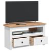 vidaXL Meuble TV d'angle Blanc 93x49x49 cm Pin Assortiment Panama