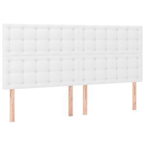 vidaXL T&ecirc;te de lit blanche 180 x 5 x 118/128 cm similicuir