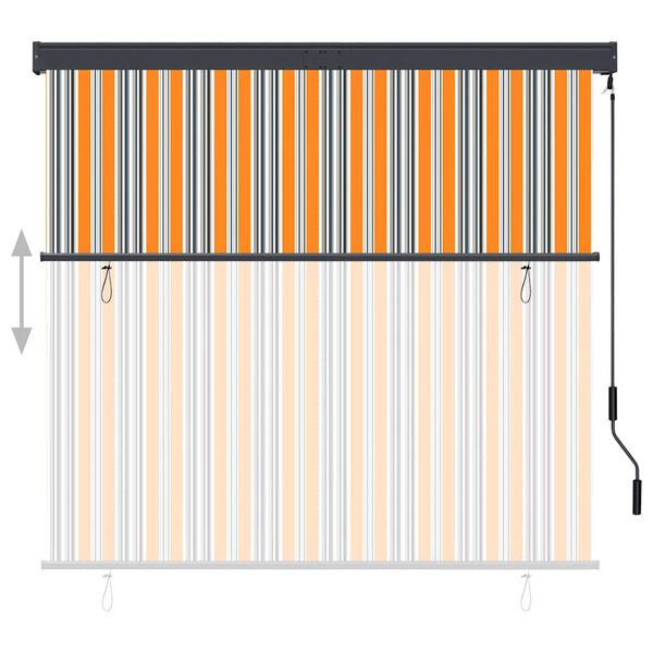 vidaXL Store roulant d'ext&eacute;rieur 160x250 cm Jaune et bleu