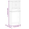 vidaXL Armoire pour machine &agrave; laver BERG blanc bois massif