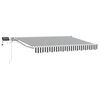 vidaXL Cadre de store manuel avec LEDs Anthracite et blanc 3,5 x 2 m