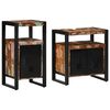 vidaXL Ensemble de mobilier de salle de bain 2 pi&egrave;ces Marron