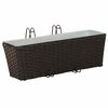 vidaXL Garde-Corps 2 pcs Noir 50 x 17 x 17 cm M&eacute;tал