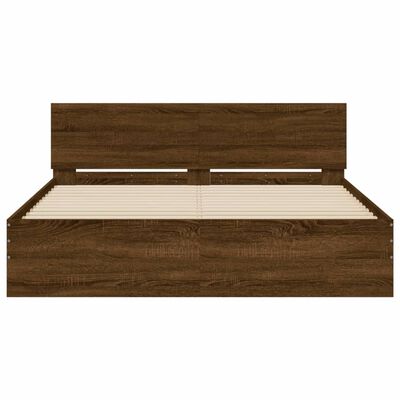 vidaXL Cadre de lit sans matelas chêne marron 140x200 cm