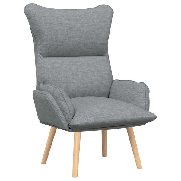 vidaXL fauteuil Gris clair 69 x 74 x 93 cm tissu