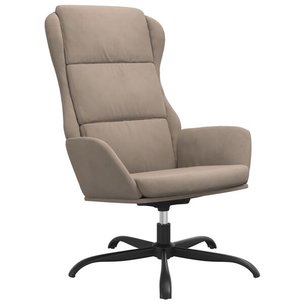 vidaXL Chaise de relaxation Taupe Similicuir daim