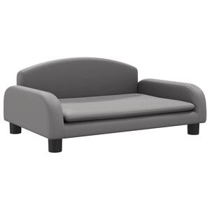 vidaXL Canap&eacute; pour enfants gris 70x45x30 cm similicuir