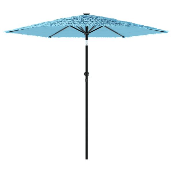 vidaXL Parasol de jardin avec m&acirc;t en acier bleu 223x223x213 cm