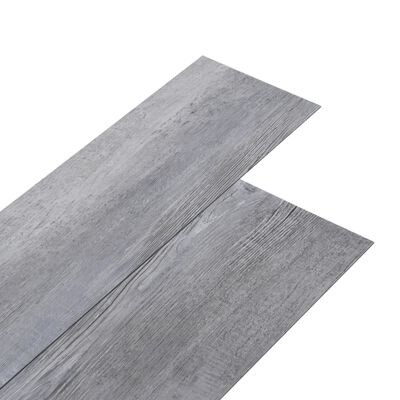 vidaXL Planches de plancher PVC 5,02 m² 2 mm Autoadhésif Gris bois mat