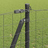 vidaXL Cl&ocirc;ture avec poteau Gris 1,2 x 25 m Acier
