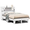 vidaXL Cadre de lit sans matelas blanc 135x190 cm bois de pin massif