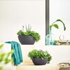 LECHUZA Jardini&egrave;re CUBETO Stone 40 ALL-IN-ONE noir graphite 13842