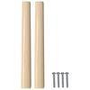 vidaXL Poign&eacute;e Droite 2 pcs Couleur Bois Naturel 130 x 25 x 30 mm