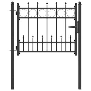 vidaXL Porte de Cl&ocirc;ture HORST 100 x 75 cm M&eacute;tал Noir Verrouillable