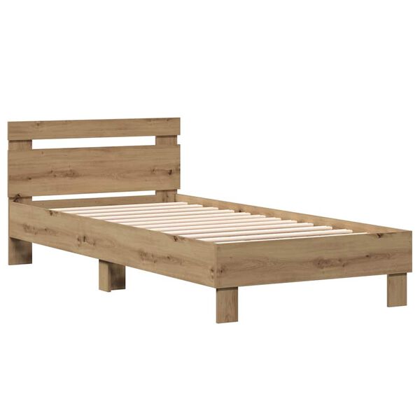 vidaXL Cadre de lit Ch&ecirc;ne artisanal 203 x 95 x 70 cm Bois d'ing&eacute;nierie
