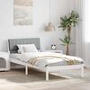 vidaXL Cadre de lit Blanc et gris clair 90 x 200 cm Bois massif en pin