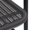 vidaXL Ensemble &agrave; manger de jardin 5 pcs Noir