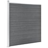 vidaXL Cl&ocirc;ture de jardin WPC 1564x186 cm Gris