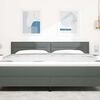 vidaXL T&ecirc;te de lit avec t&ecirc;te de lit Gris fonc&eacute; 180 cm Cuir synth&eacute;tique